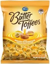 ARCOR BALA BUTTER TOFFEES MARACUJA PCT 400GRS